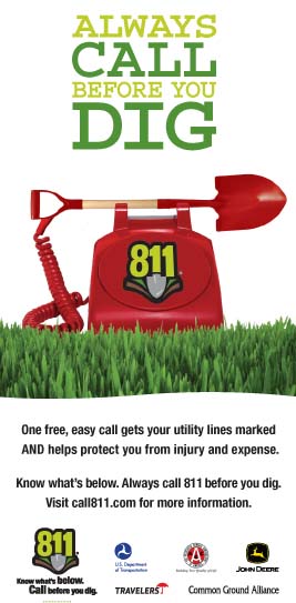 Always dial 811 before you dig